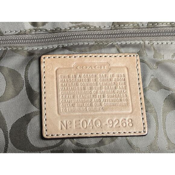 Vintage COACH Hampton 9268 Black Leather Tan Trim Carryall Satchel Y2k - Picture 3 of 16